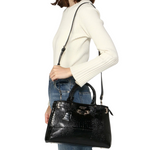 GUESS Silvye Luxury Satchel Handbag Women - BLK - Black