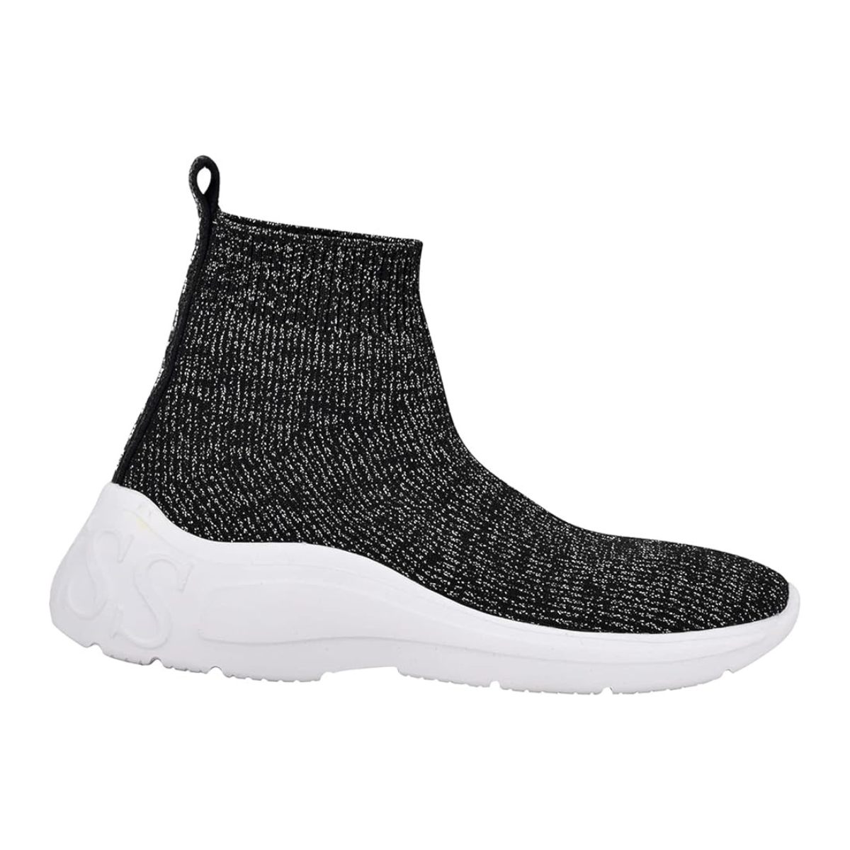 Guess Sindera Shimmer Sock Sneakers -BLKSLV - Black silver