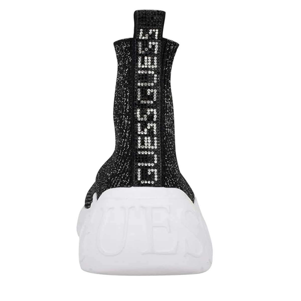 Guess Sindera Shimmer Sock Sneakers -BLKSLV - Black silver
