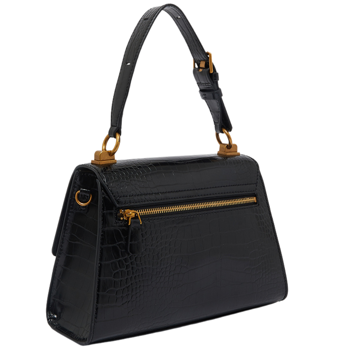 GUESS Stevie bag with top handle-BLK - Black