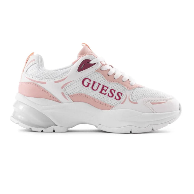 GUESS Tamaa Metallic Mesh Sneakers Women - WHTRSE - White/ Rose / 35