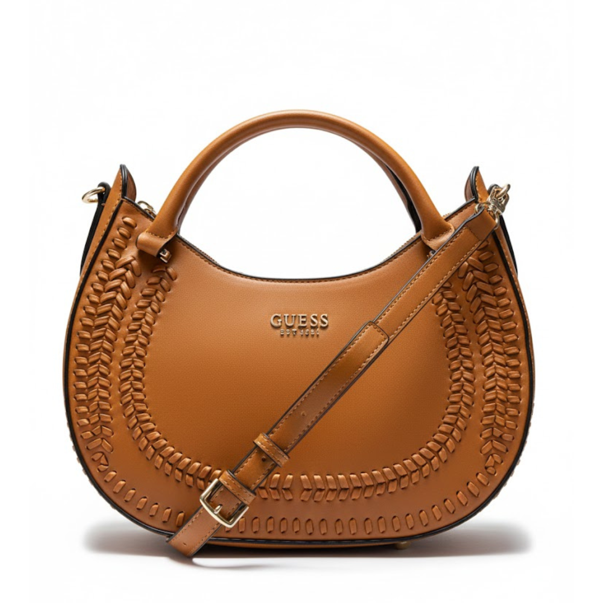 GUESS Tatum Satchel Handbag women - TAN - Tan