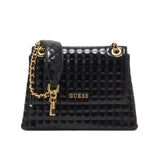 GUESS TIA Convertible Crossbody Bag Women - BLKPNT - Black Patent