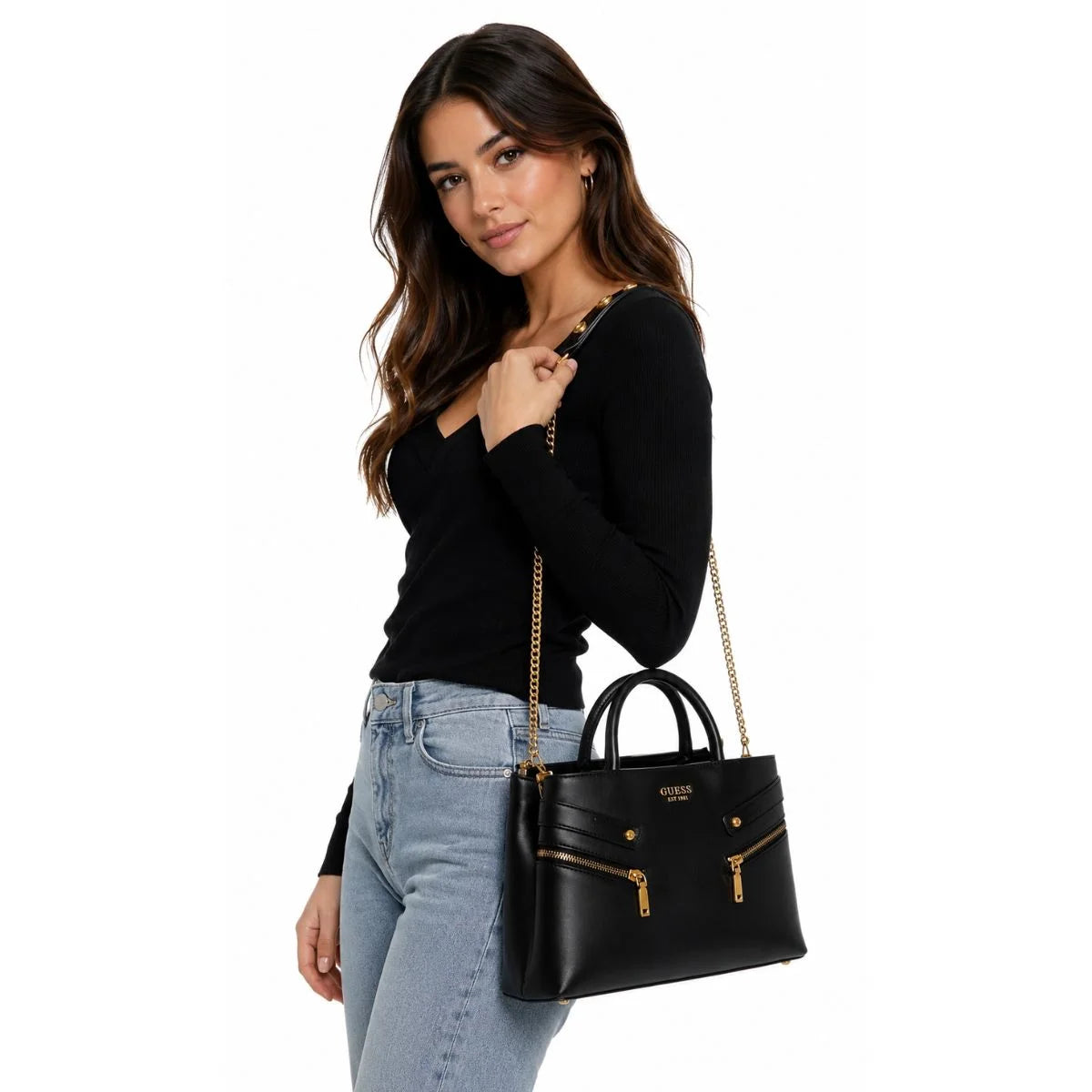 GUESS Trissa Shoulder Bag Women - BLK - Black