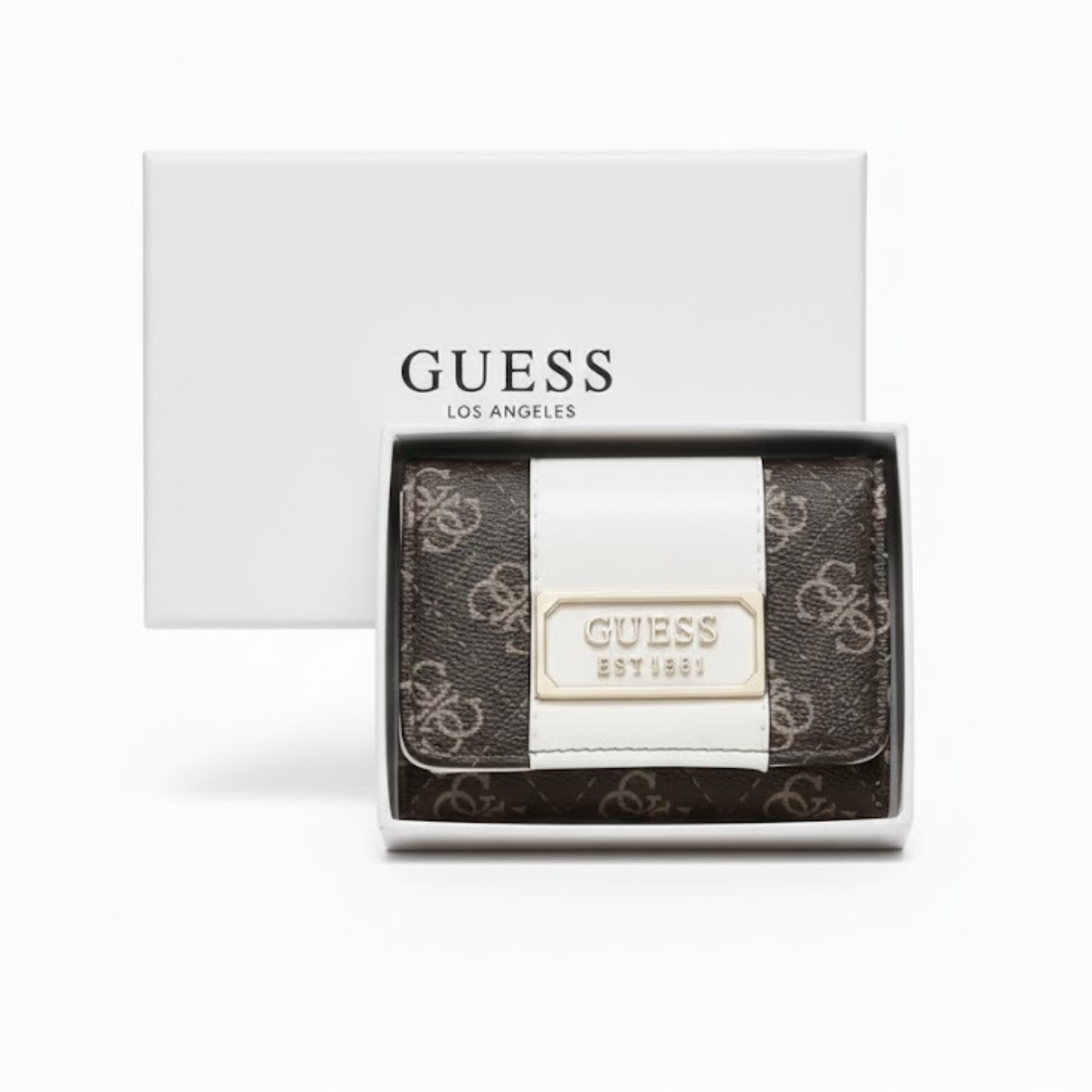 GUESS Tyren Logo-Print Trifold Wallet