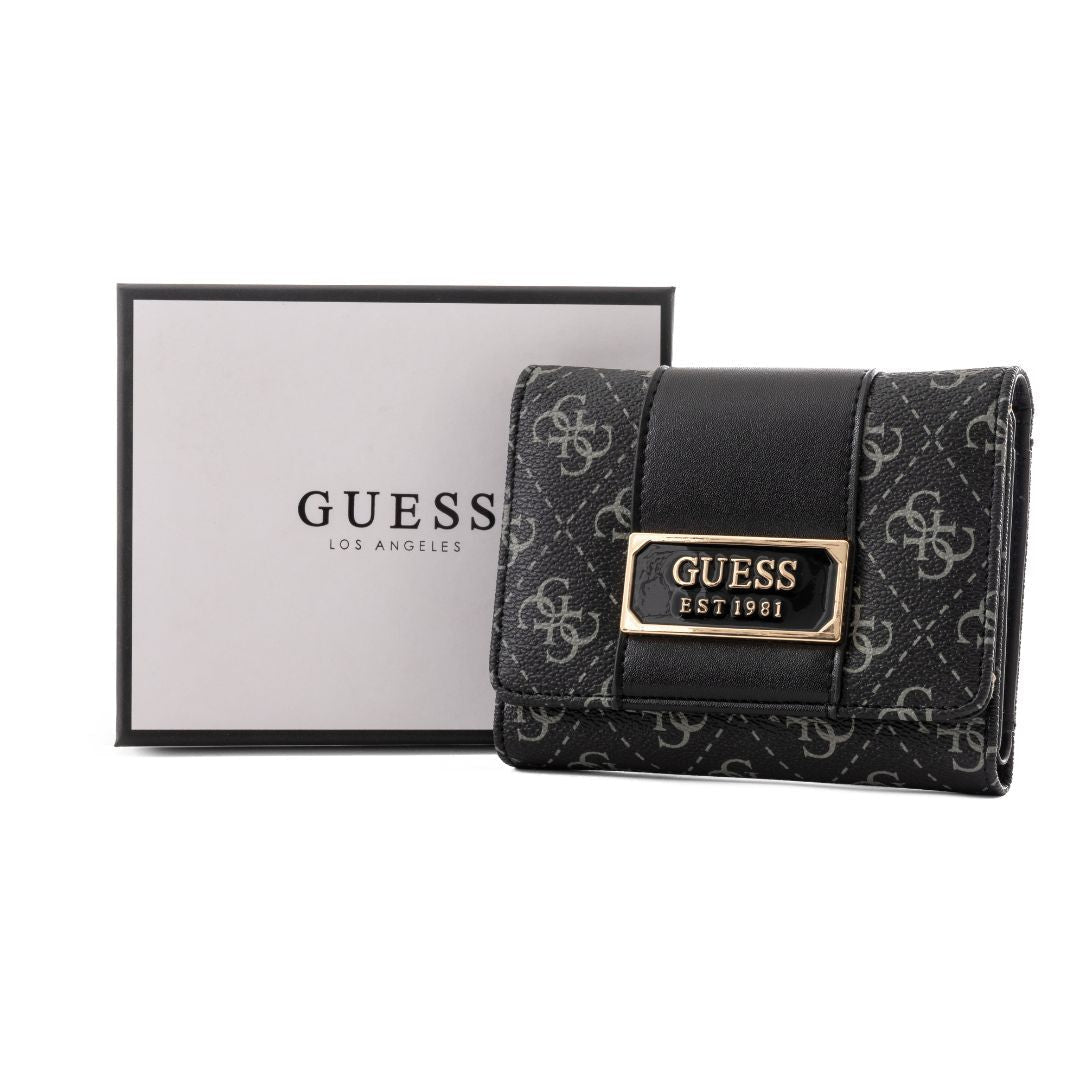 GUESS Tyren Logo-Print Trifold Wallet