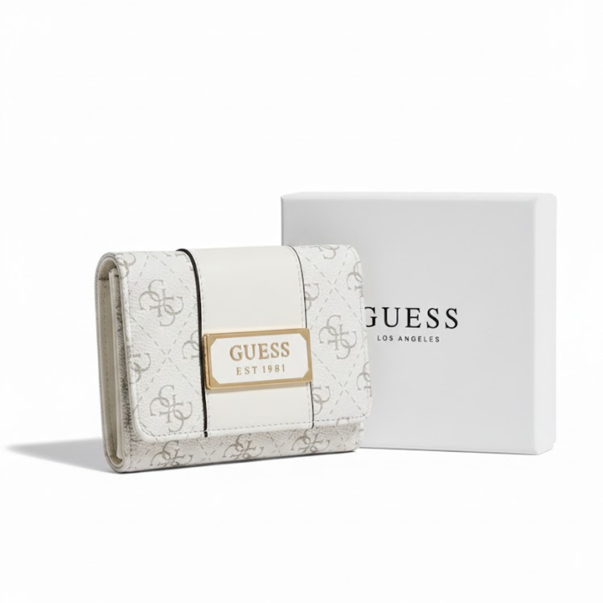 GUESS Tyren Logo-Print Trifold Wallet