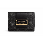 GUESS Tyren Logo-Print Trifold Wallet - Black