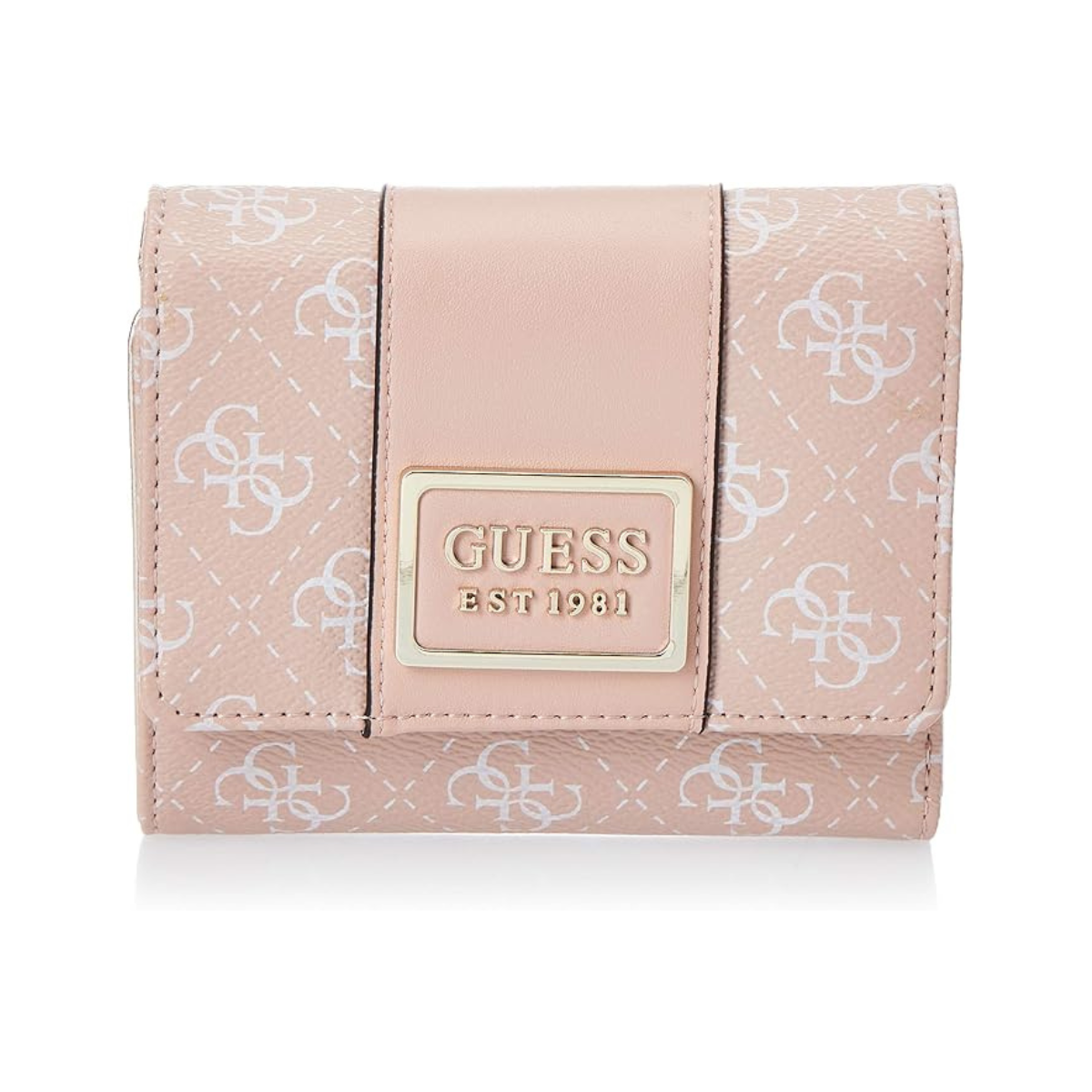 GUESS Tyren Logo-Print Trifold Wallet - Pink