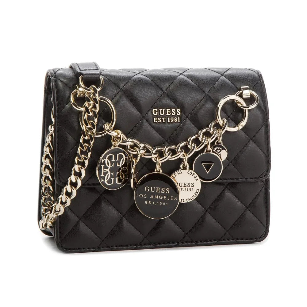 GUESS Victoria Messenger Flap Bag - BLK - Black