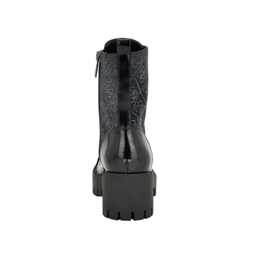 GUESS Waitea Rhinestone Moto Booties Women - BLK - 41 / Black
