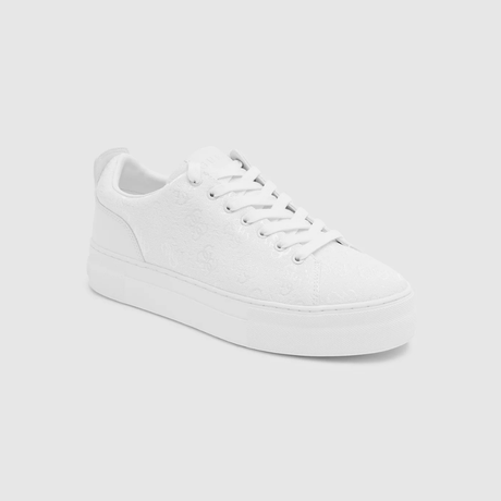 GUESS White Logo Giaa Low-Top Sneakers - WHT