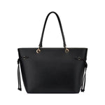 GUESS Women Quilted Top Handle Tote Bag-Black - Black 1