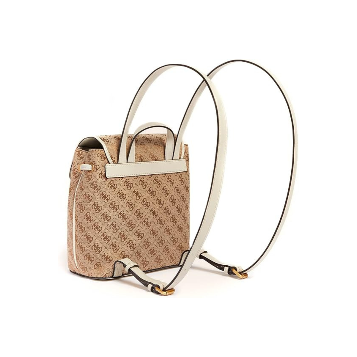 GUESS Womens Aviana 4G Logo Backpack - Beige