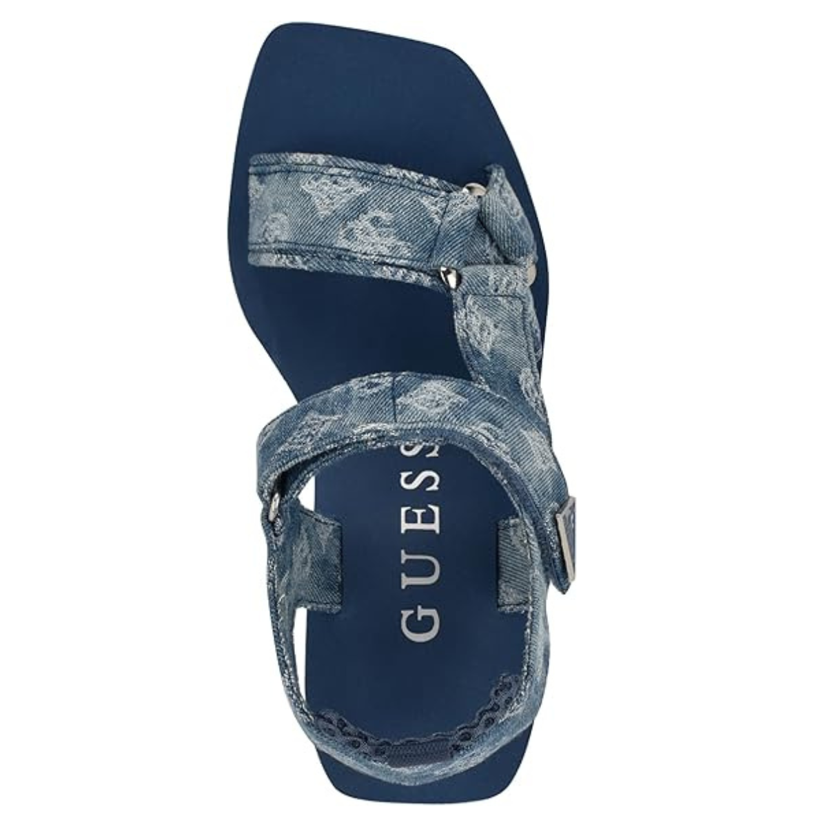 GUESS womens Daysa Wedge Sandal-BLU