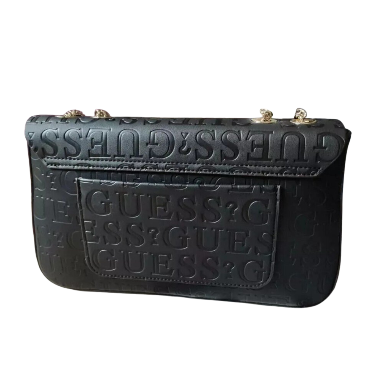 GUESS Women’s Embossed Monogram Shoulder Bag-BLK - Black