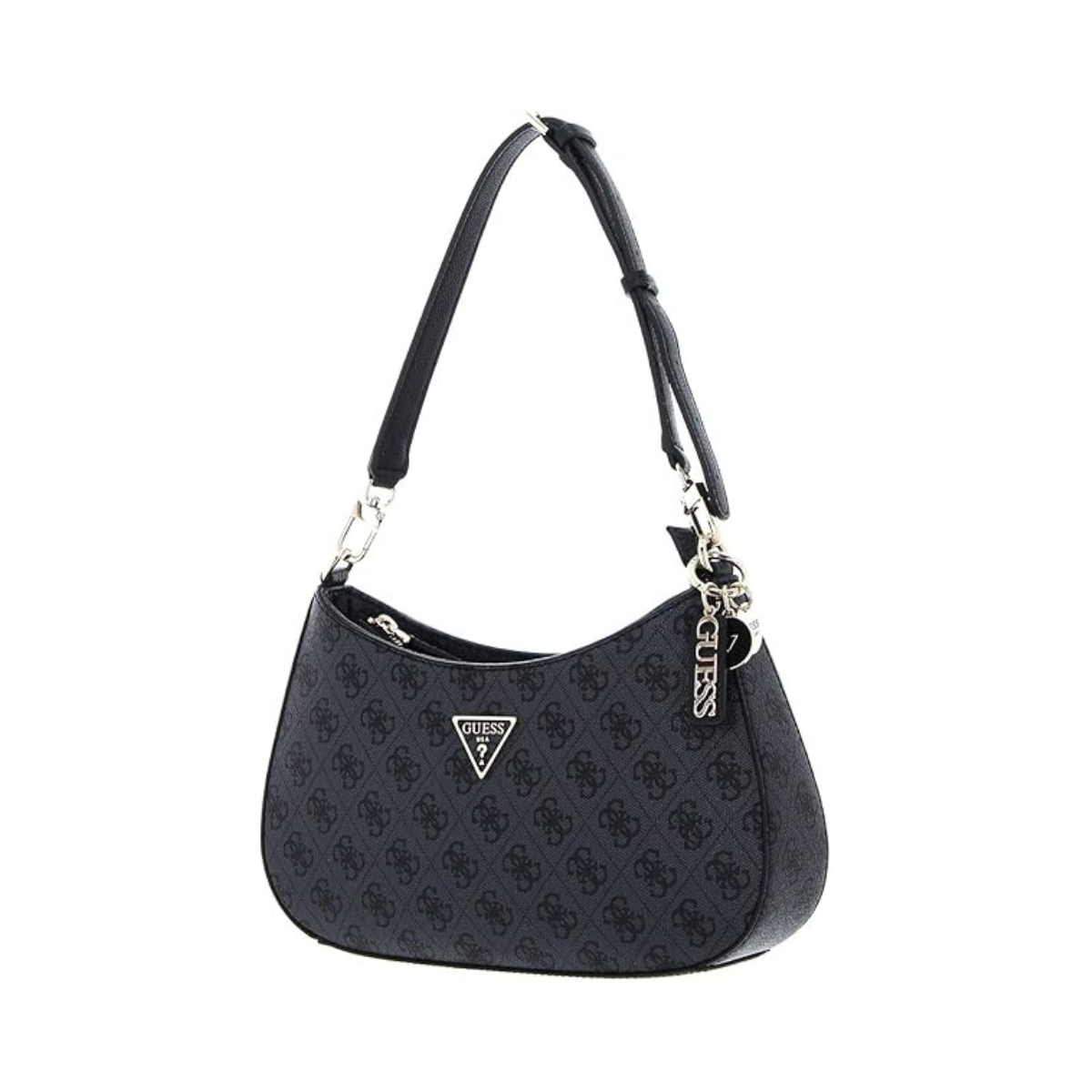 GUESS Womens Noelle Shoulder Top Zip Bag Handbag -COOL - Coal
