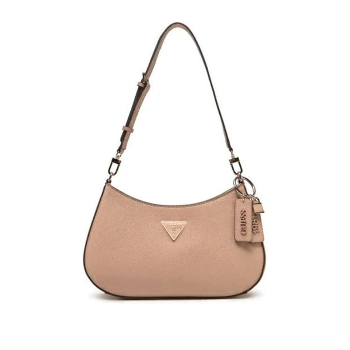 GUESS Womens Noelle Shoulder Top Zip Bag Handbag-PNK - Pink