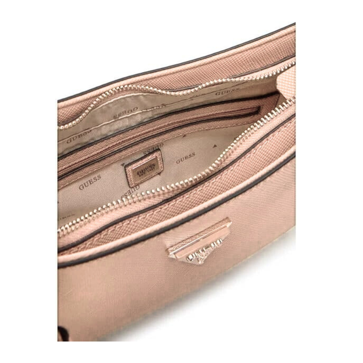 GUESS Womens Noelle Shoulder Top Zip Bag Handbag-PNK - Pink