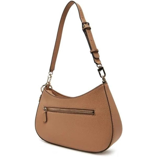 GUESS Womens Noelle Shoulder Top Zip Bag Handbag -TAN - Tan