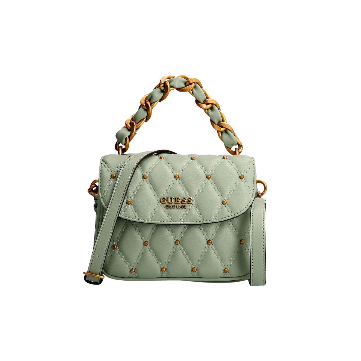 Guess Womens Triana Flap Shoulder Bag Shoulder Bag-MNT - Mint green