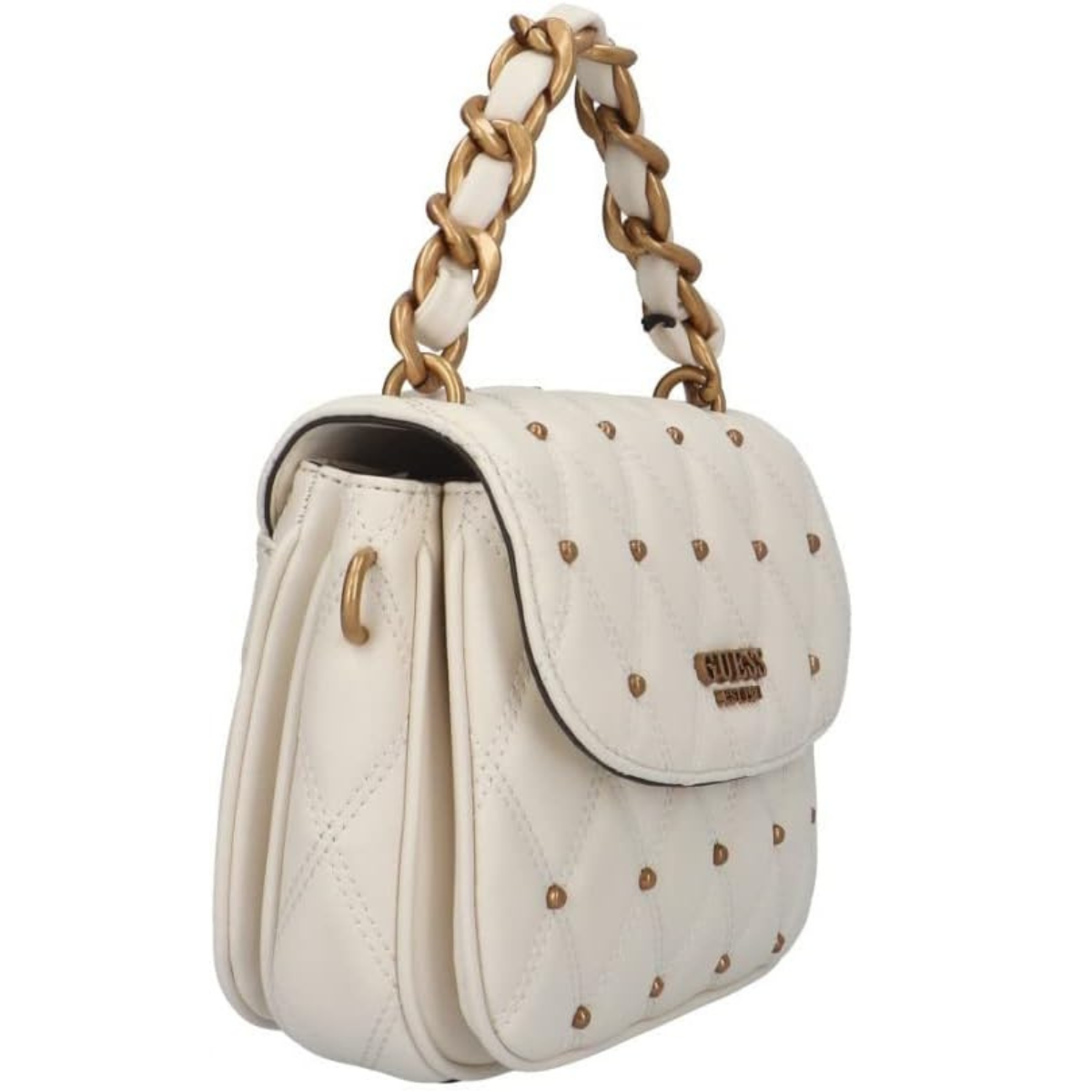 Guess Womens Triana Flap Shoulder BAG - WHT - White