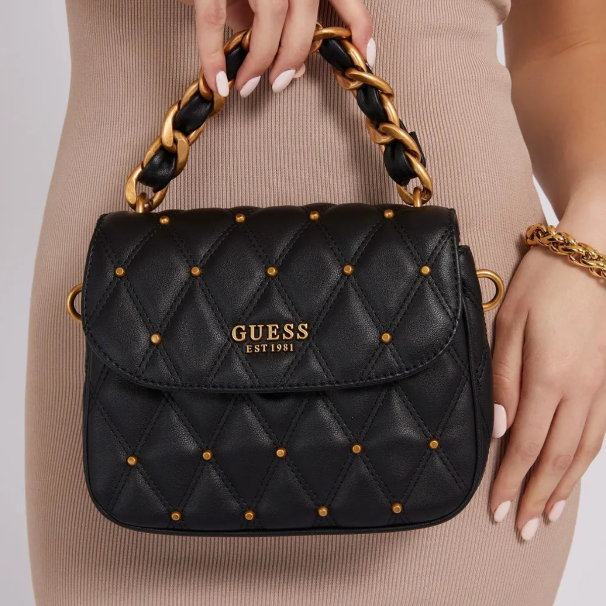 Guess Womens Triana Flap Shoulder - BLK - Black