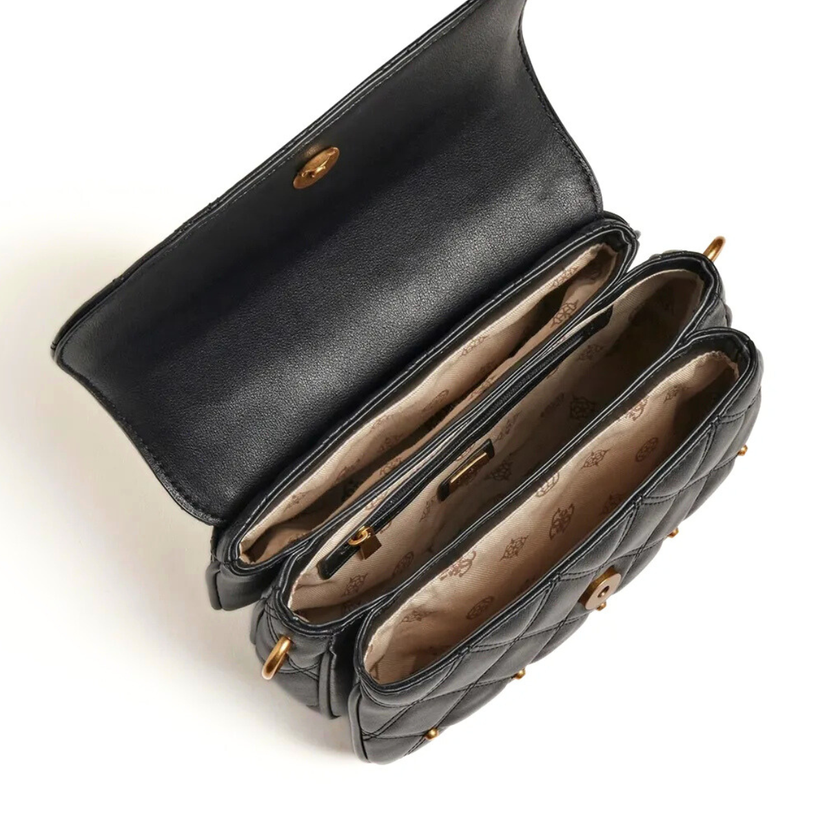 Guess Womens Triana Flap Shoulder - BLK - Black