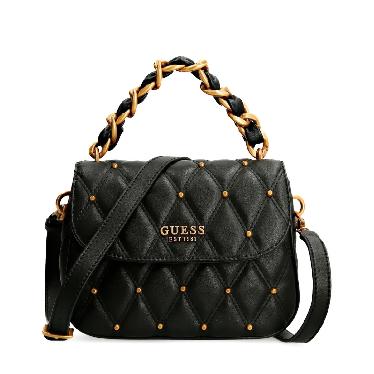 Guess Womens Triana Flap Shoulder - BLK - Black