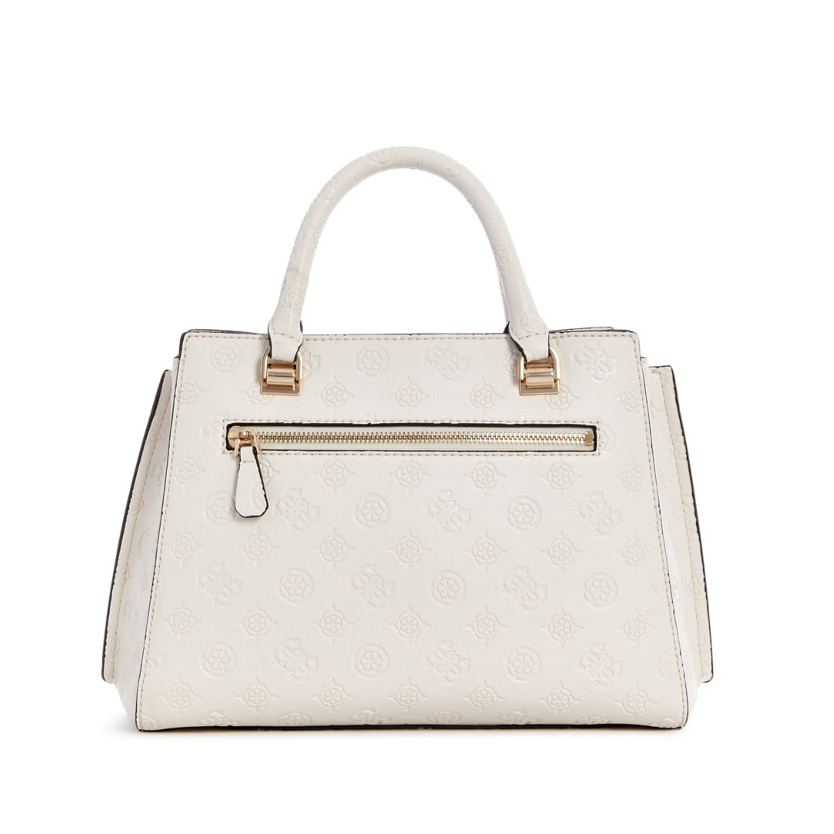 GUESS Zarela Luxury Satchel Bag Handbag Women - BEG - Beige