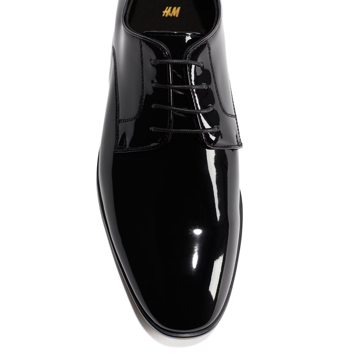 H&M Leather Derby Oxford Men - BLK - Black / 42