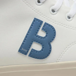 HUGO BOSS Aiden High-Top Trainers Men 50485967-WHTBLU - Shoes