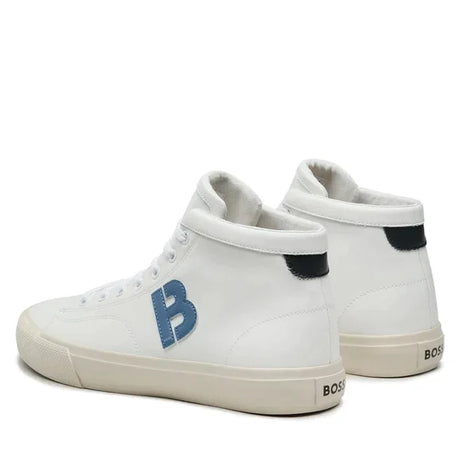 HUGO BOSS Aiden High-Top Trainers Men 50485967-WHTBLU - Shoes