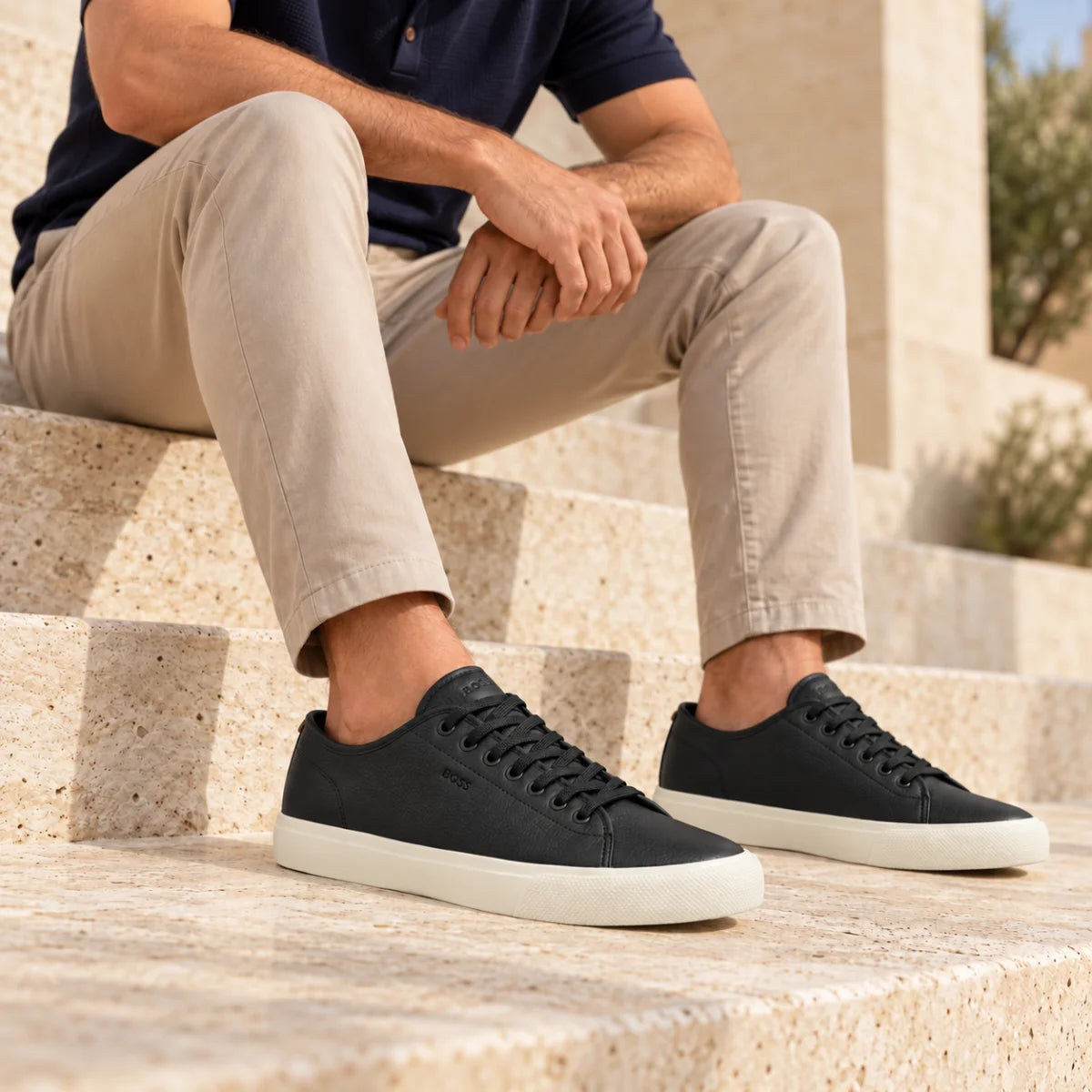 HUGO BOSS Aiden High-Top Trainers Men 50547549-BLK