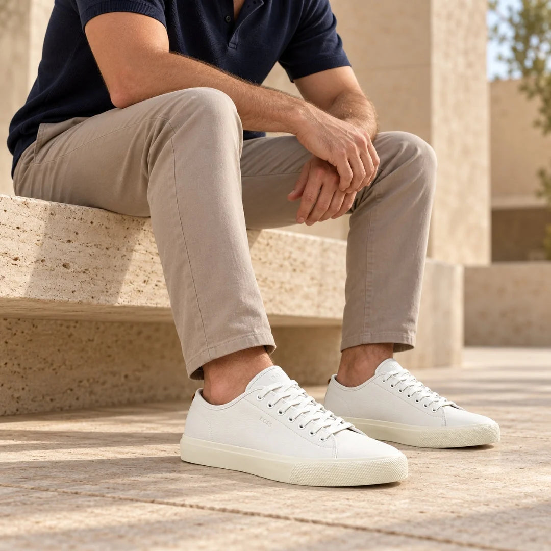 HUGO BOSS Aiden High-Top Trainers Men 50547549-WHT
