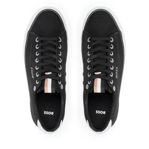 HUGO BOSS Aiden TENN LTB Canvas Trainers Men 50470866 - BLK - Shoes