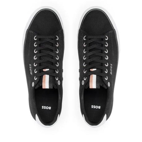 HUGO BOSS Aiden TENN LTB Canvas Trainers Men 50470866 - BLK - Shoes