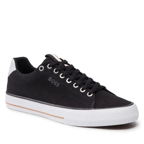 HUGO BOSS Aiden TENN LTB Canvas Trainers Men 50470866 - BLK - Shoes