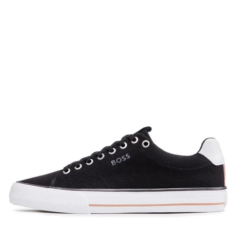 HUGO BOSS Aiden TENN LTB Canvas Trainers Men 50470866 - BLK - Shoes