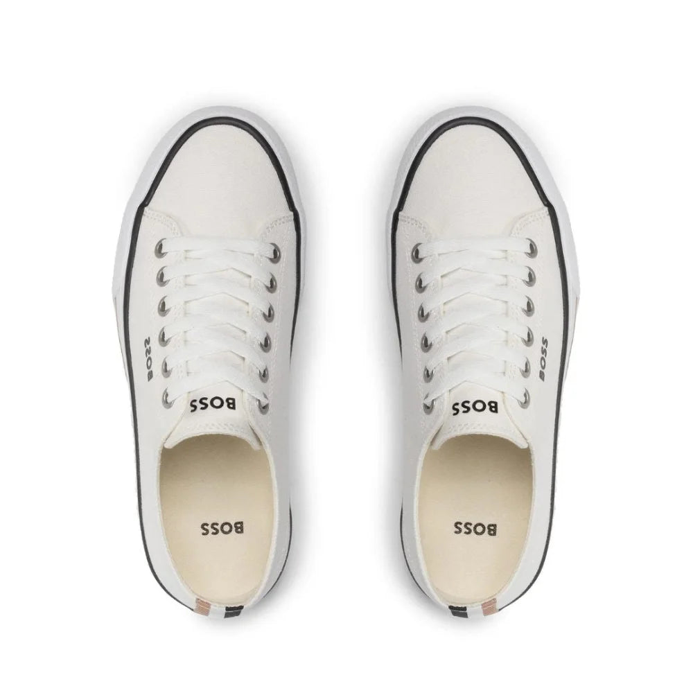 HUGO BOSS Aiden TENN LTB Canvas Trainers Women 50471362 - OFFWHT - Shoes