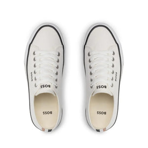 HUGO BOSS Aiden TENN LTB Canvas Trainers Women 50471362 - OFFWHT - Shoes