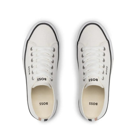 HUGO BOSS Aiden TENN LTB Canvas Trainers Women 50471362 - OFFWHT - Shoes