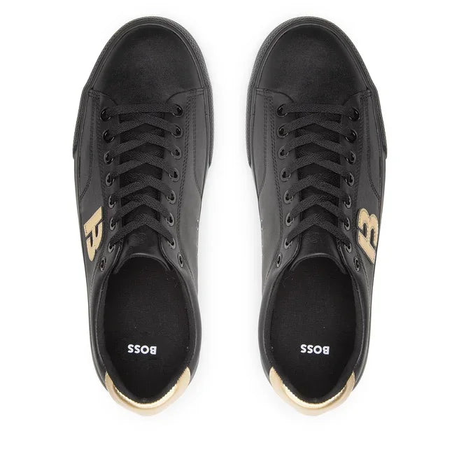 HUGO BOSS Aiden TENN LTB Trainers Men 50474728-BLKGLD - Shoes