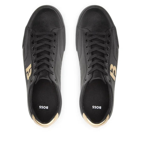 HUGO BOSS Aiden TENN LTB Trainers Men 50474728-BLKGLD - Shoes