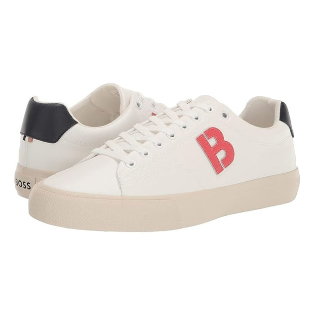 HUGO BOSS Aiden TENN LTB Trainers Men 50474728-OFFWHTRED - 40 / Off White/ Red