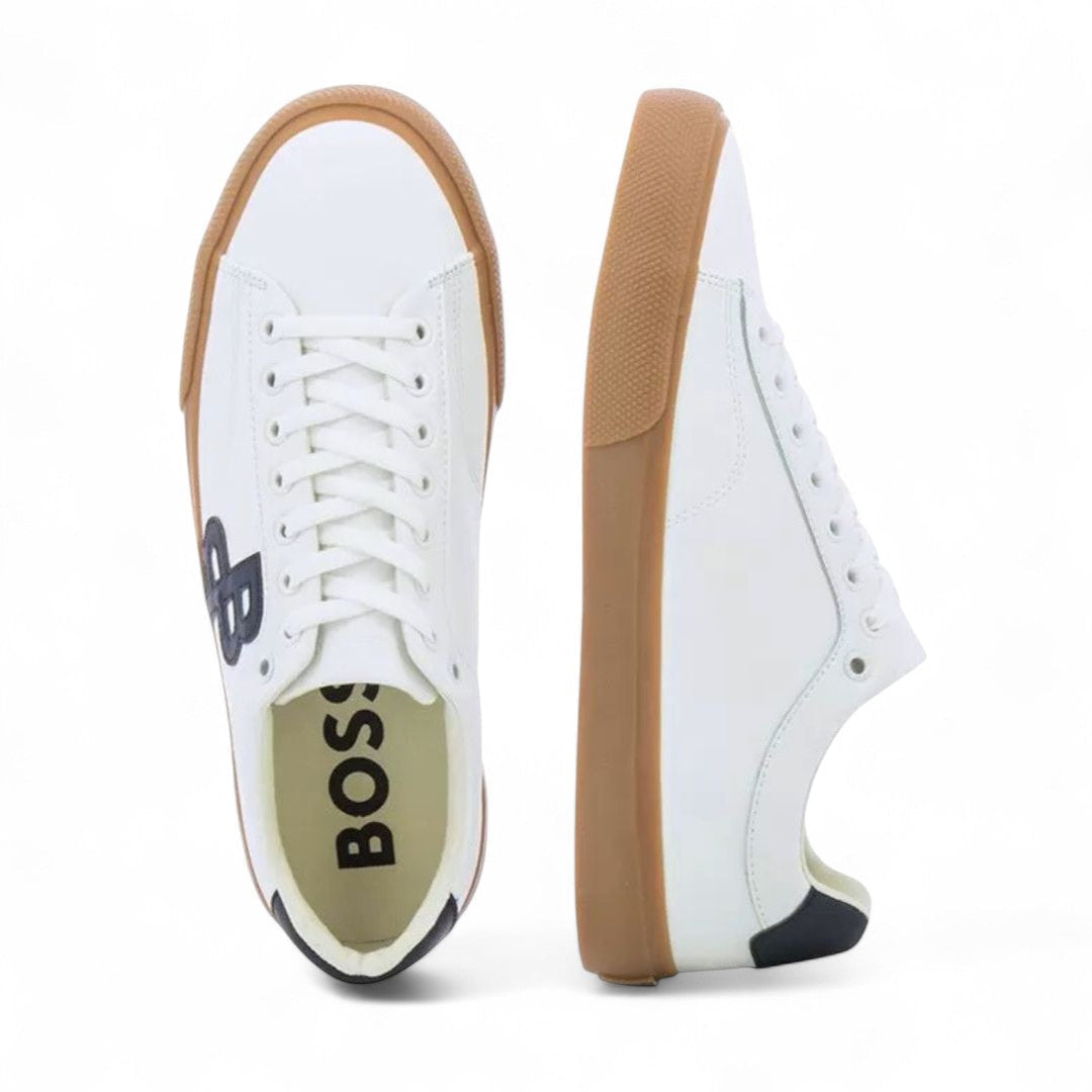 HUGO BOSS Aiden TENN LTB Trainers Men 50550042-WHTBLK