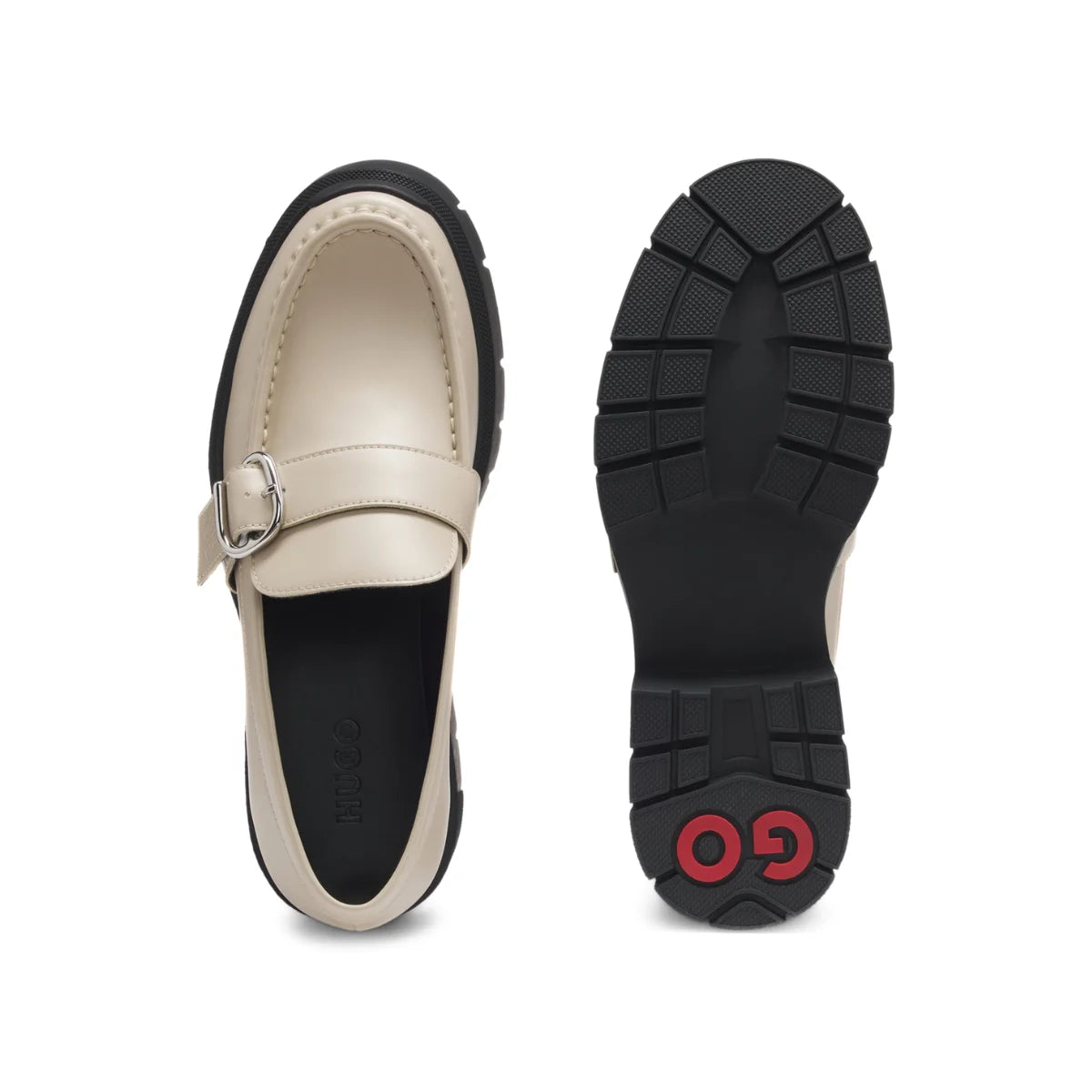 HUGO BOSS buckled strap Loafers Women 50548196 - BEG