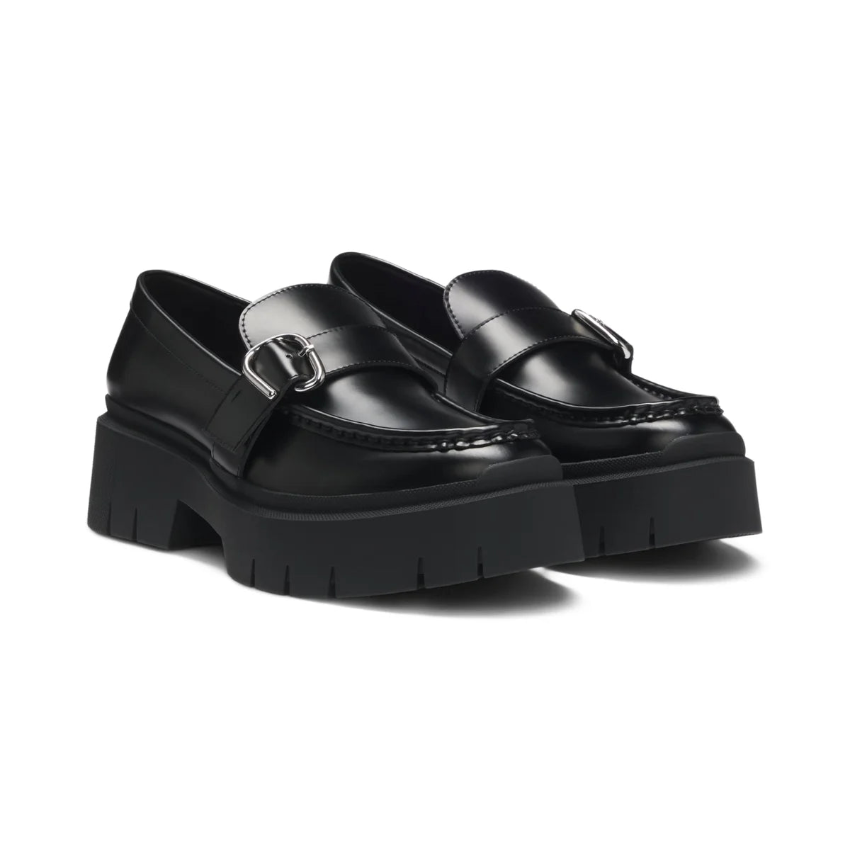 HUGO BOSS buckled strap Loafers Women 50548196 - BLK - Black / 36