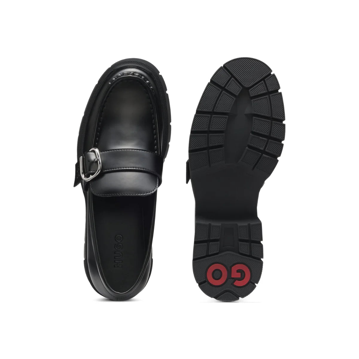 HUGO BOSS buckled strap Loafers Women 50548196 - BLK
