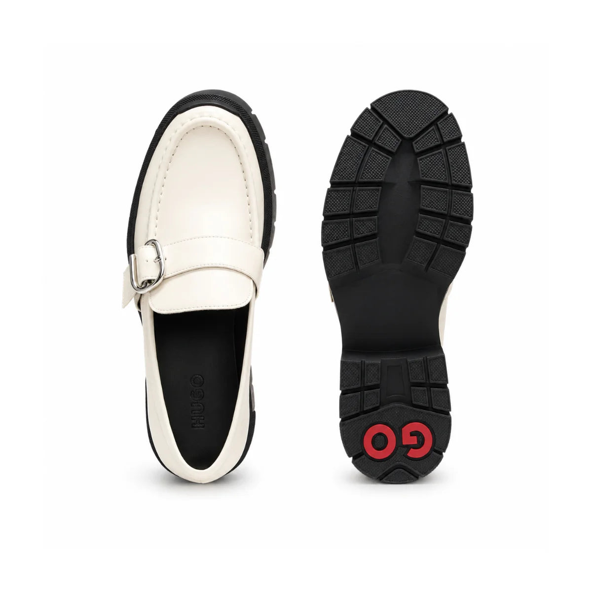 HUGO BOSS buckled strap Loafers Women 50548196 - CRM